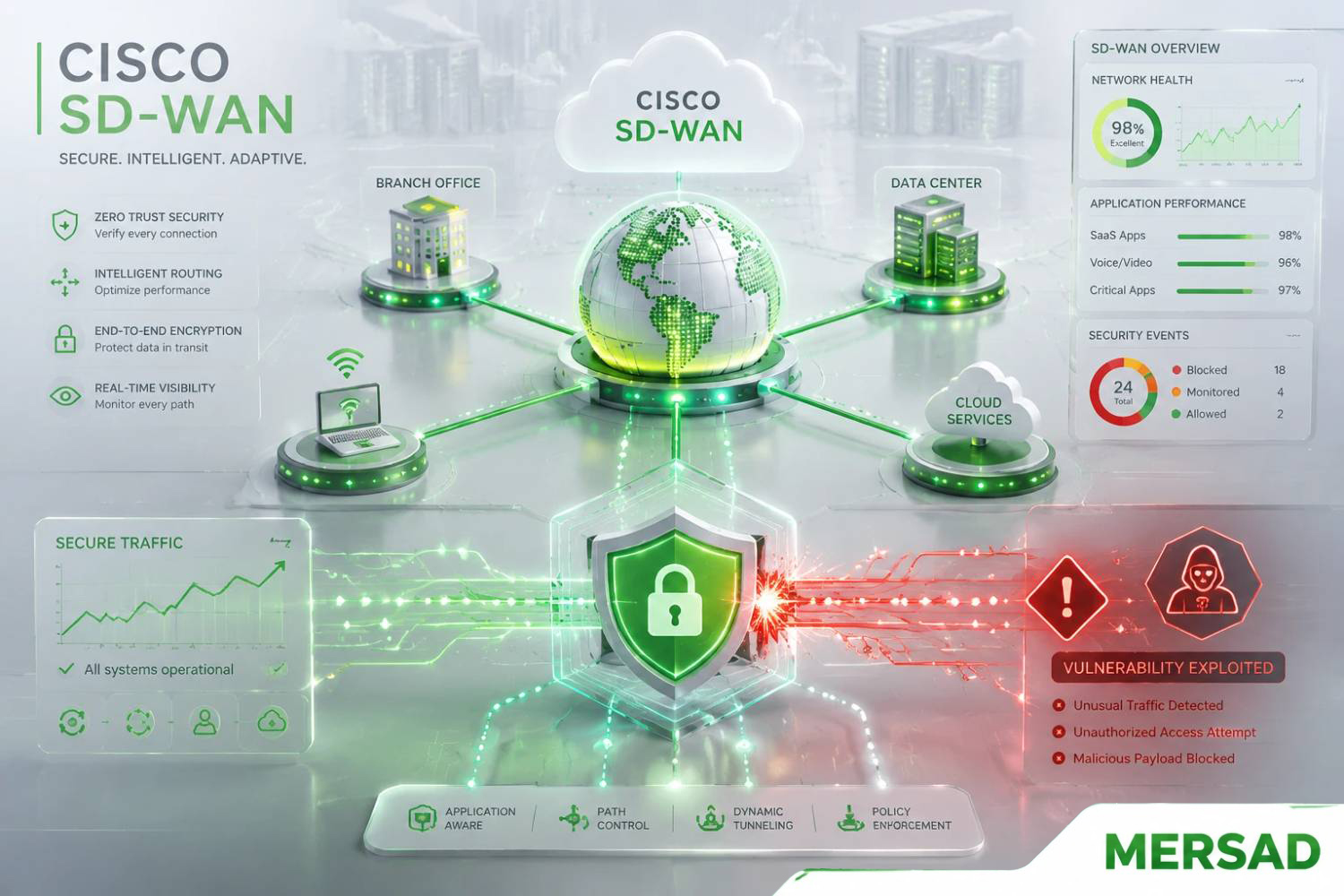 نمودار تحلیل آسیب‌پذیری Cisco SD-WAN و راهکارهای دفاعی